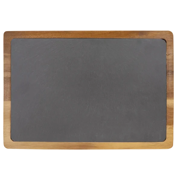 13" x 9" Acacia Wood/Slate Cutting Board