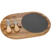 Acacia Wood/Slate Oval Cheese Set with Two Tools - Image 3