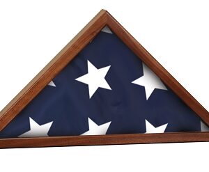 8 1/4 x 16 1/4 Genuine Walnut Flag Display Case