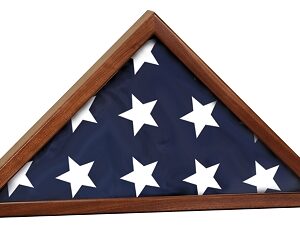 12 3/4 x 25 1/2 Genuine Walnut Flag Display Case
