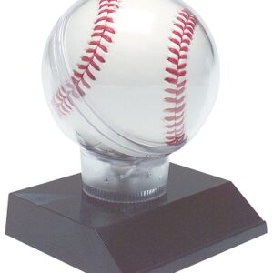 4 1/2 inch Pre-Assembled All Star Baseball Holder on Black Plastic Base