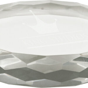 2 3/4 x 4 Clear Oval Crystal Paperweight