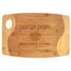Natural Bamboo Two Tone Cutting Board with Handle