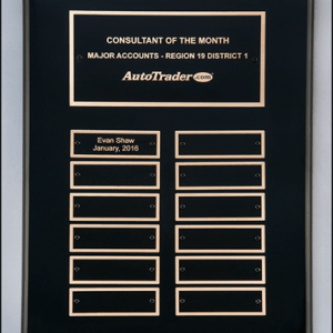 Black Piano Finish Perpetual Plaque