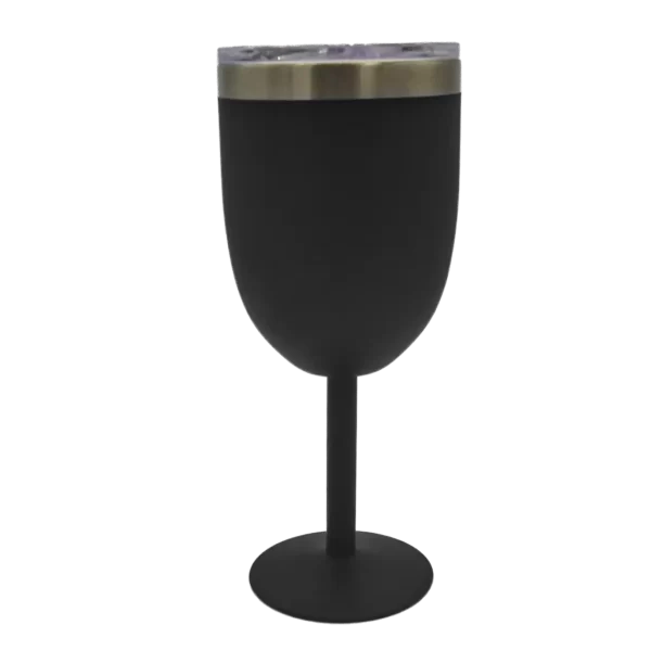 10 oz. Wine Tumblers with Stem and Slider Lid