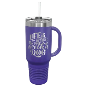 40 oz. Polar Camel Travel Mug with Handle, Straw Included